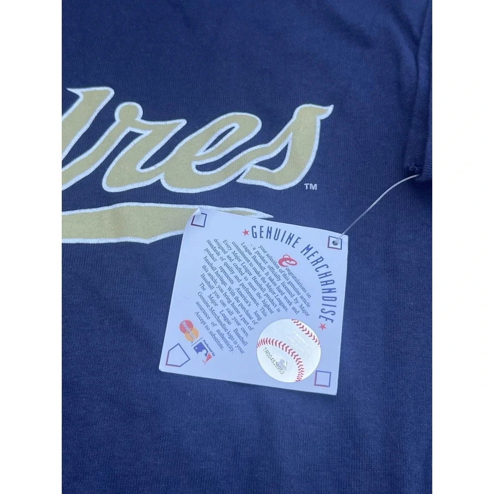 NWT MLB San Diego Padres Kids Shirt Soft as a Grape Blue Size Small‎